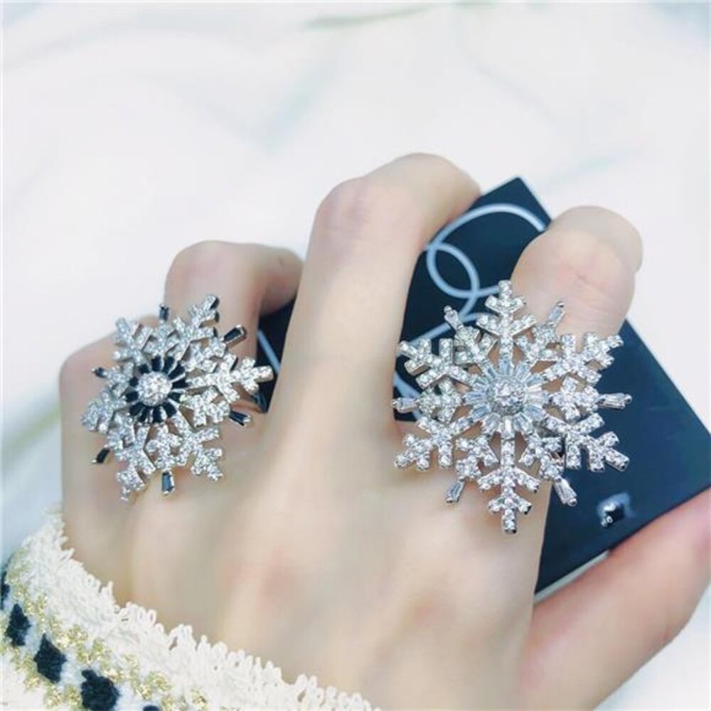 Exaggerated Snowflake Adjustable Ring For Women F… - image 4